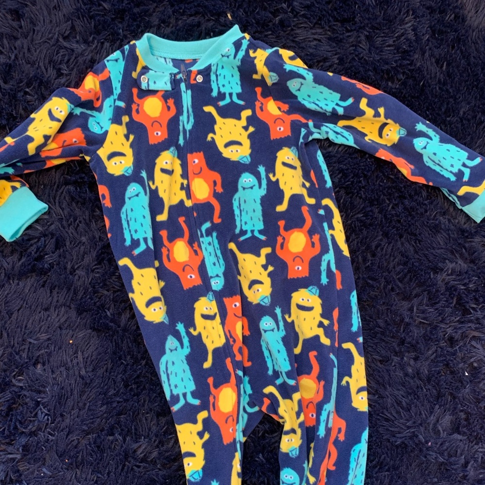 Fleece footie pajamas